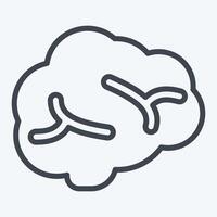 Icon Brain. related to Healthcare symbol. line style. design editable vector