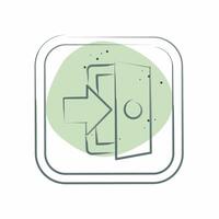 Icon Exit. related to Public symbol. Color Spot Style. design editable vector