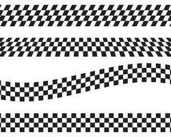 Race checker flag seamless pattern. Black and white rally texture. Checkerboard finish design pattern. Inclined lines. Illustration on white background. vector