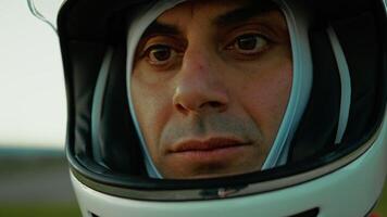 Astronaut With Helmet Pensive On The Continuation Of The Space Mission video
