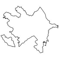 Outline Map of Azerbaijan Eurasian Country Border vector