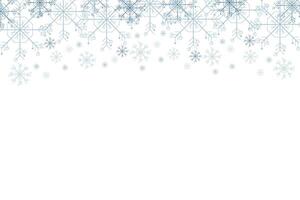 Winter snow frame. Christmas Snowflake border. Snowy frame frozen background vector