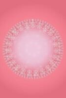 Winter snowy frame. Christmas Snowflakes border. Snowy frame frozen background vector
