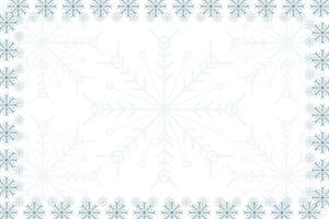 Winter snowy frame. Christmas Snowflake border. Snowy frame frozen background vector