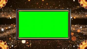 Green Screen Window at the Center with a Sparkling Red Background video
