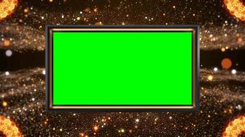 Red Sparkling Backdrop with Green Screen Window in the Center video