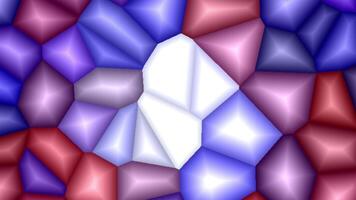 Realistic abstract looping animation of the moving fancy textured shining polygonal mosaic pattern. smooth colorful cubes motion. video