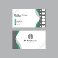 Doctor business card with spine design vector