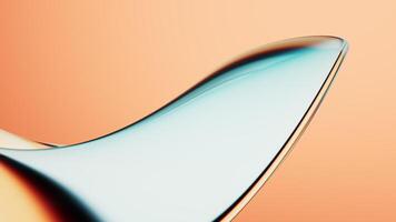 Abstract colorful gradient glass background with smooth transition of color, 3d rendering. video