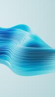 Flowing gradient blue curve ribbon background, 3d rendering video