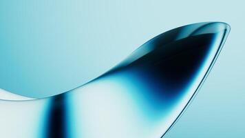 Abstract gradient glass background with smooth transitions of color, 3d rendering. video