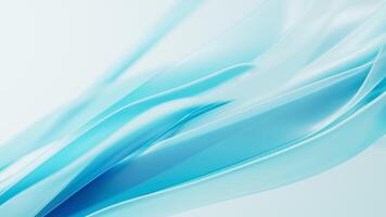 Transparent flowing fabric ribbons background, 3d rendering video