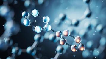 Transparent molecule background, 3d rendering video