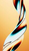 Abstract colorful curve glass background, 3d rendering. video