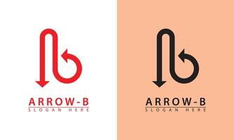 Elegant initial letter B arrow Logo design template. Initial letter B icon logo. vector