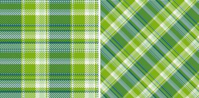 Seamless background check of plaid pattern textile with a fabric tartan texture . Set in food colors. Perfect fashion choices for any occasion. vector