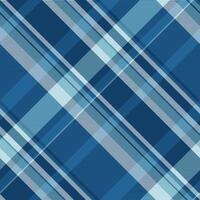 Sixties pattern plaid , silk background tartan fabric. Nice textile texture seamless check in cyan and alice blue colors. vector