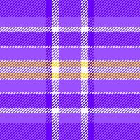 Silk background texture seamless, usa fabric tartan. Picnic check pattern textile plaid in violet and bright colors. vector