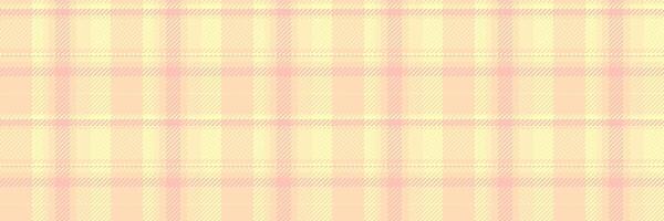 Geometrical texture fabric , minimalist pattern seamless textile. Carpet tartan background plaid check in light and peach puff colors. vector