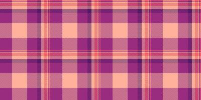 1950s texture background tartan, robe check textile plaid. Yard pattern seamless fabric in red and pink colors. vector