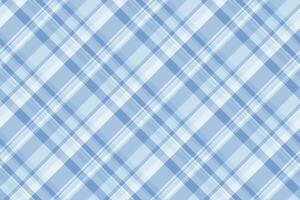 Strip fabric background pattern, idyllic textile texture. Tablecloth seamless plaid check tartan in light and cyan colors. vector