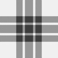 Grid plaid tartan background, canvas check fabric. Dog tooth texture textile pattern seamless in white and grey colors. vector