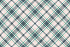 Repeat check textile, feminine seamless pattern plaid. Heritage texture fabric tartan background in light and cyan colors. vector