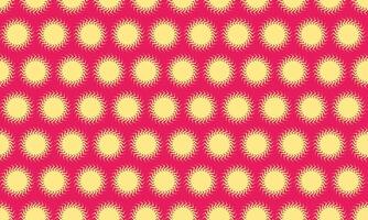 Vibrant geometric pattern featuring repeating circular motifs in contrasting pink and yellow. vector