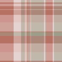 Apartment check tartan , classy plaid textile texture. Basic pattern background fabric seamless in light and pastel colors. vector