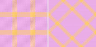 Pattern fabric tartan of background seamless plaid with a texture textile check. Set in light colors for school uniform trends. vector