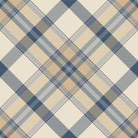 Stylish diagonal plaid pattern in muted beige, grey, and navy blue. Perfect for textile designs, website backgrounds, or modern branding projects. vector