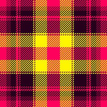 harapiento textil textura fondo, hippie tela sin costura tartán. fila tartán cheque modelo en brillante y negro colores. vector