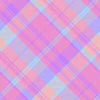 Nostalgic tartan plaid fabric, tissue check seamless pattern. Eps background texture textile in pink and violet colors. vector