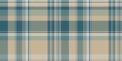 Artistic textile seamless texture, large check pattern fabric. Site tartan plaid background in pastel and cyan colors. vector