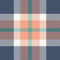 Glamor fabric pattern texture, glamour seamless plaid. Choice check background textile tartan in blue and orange colors. vector