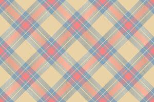 Paint pattern check texture, summer tartan seamless plaid. Harvest background textile fabric in light and pastel colors. vector