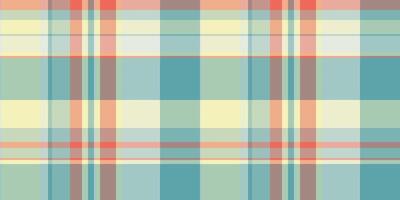 Minimalist pattern textile fabric, screen tartan background texture. Illustration seamless check plaid in pastel and light colors. vector