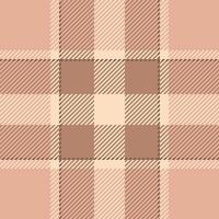 Stripe textile tartan pattern, mixed fabric check seamless. Strong background texture plaid in orange and light colors. vector
