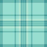 Woman textile seamless tartan, production pattern background texture. Magazine fabric check plaid in teal and light colors. vector