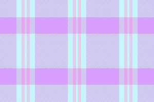Classic tartan plaid textile, down pattern check seamless. Small texture background fabric in light and violet colors. vector