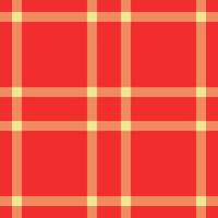 Merry background tartan pattern, quiet check textile. Grungy fabric plaid seamless texture in orange and red colors. vector