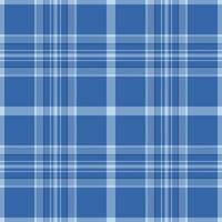 Classic blue plaid pattern. Seamless texture ideal for textile design, website backgrounds, or apparel. Subtle variations in shades create visual interest. vector