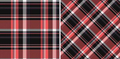 Check texture textile of pattern tartan background with a fabric plaid seamless . Set in christmas colors for decorating styles interior . vector
