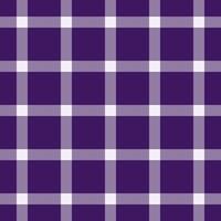 Full tartan textile texture, unique background seamless plaid. Linen fabric pattern check in violet and white colors. vector