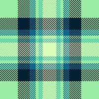 Creative check plaid texture, scarf background seamless . Adorable textile pattern tartan fabric in green and dark colors. vector