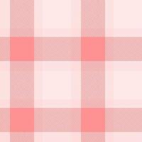 Fall check tartan, female pattern textile plaid. Setting background fabric seamless texture in light and red colors. vector