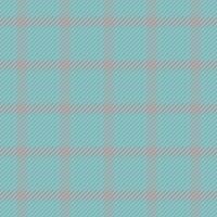 Group textile fabric, folk texture tartan seamless. Single plaid check pattern background in pastel and cyan colors. vector
