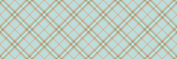 Bedding background texture, guy textile check seamless. Canvas tartan pattern fabric plaid in light and orange colors. vector