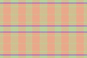 Event textile background seamless, 30s texture check. Shape fabric pattern tartan plaid in light and orange colors. vector