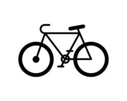 Simple black bicycle icon, perfect for websites, apps, or infographics needing a clean, minimalist design. Versatile and easily adaptable to various styles. vector